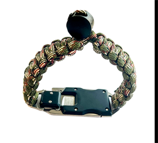 JÖAK PARACORD BİLEKLİK Paslanmaz Çelik Bıçaklı  - KAMUFLAJ