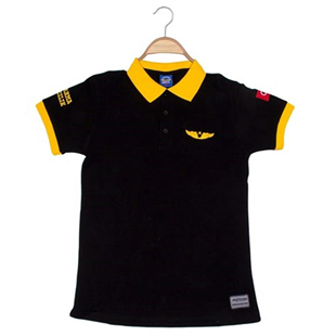 JHV POLO YAKA ÇOCUK T-SHİRT SİYAH RENK