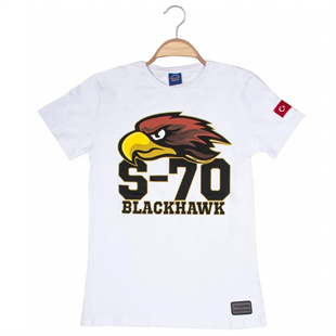 JHV S-70 BLACKHAWK UNİSEX T-SHİRT BEYAZ