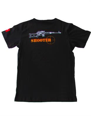 JÖAK SIRT BASKILI SHOOTER PENYE T-SHİRT