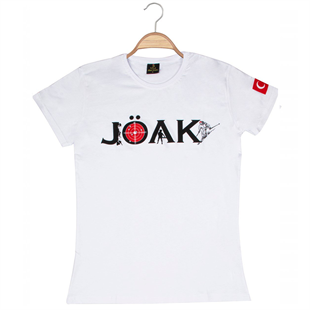 Unisex JÖAK-Hedef Göstergeli Tshirt - Beyaz