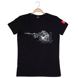 Unisex JÖH/JÖAK Keskin Nişancı Tshirt - Siyah