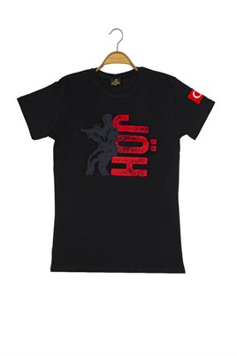 Çocuk JÖH baskılı Tek  Asker Tshirt 