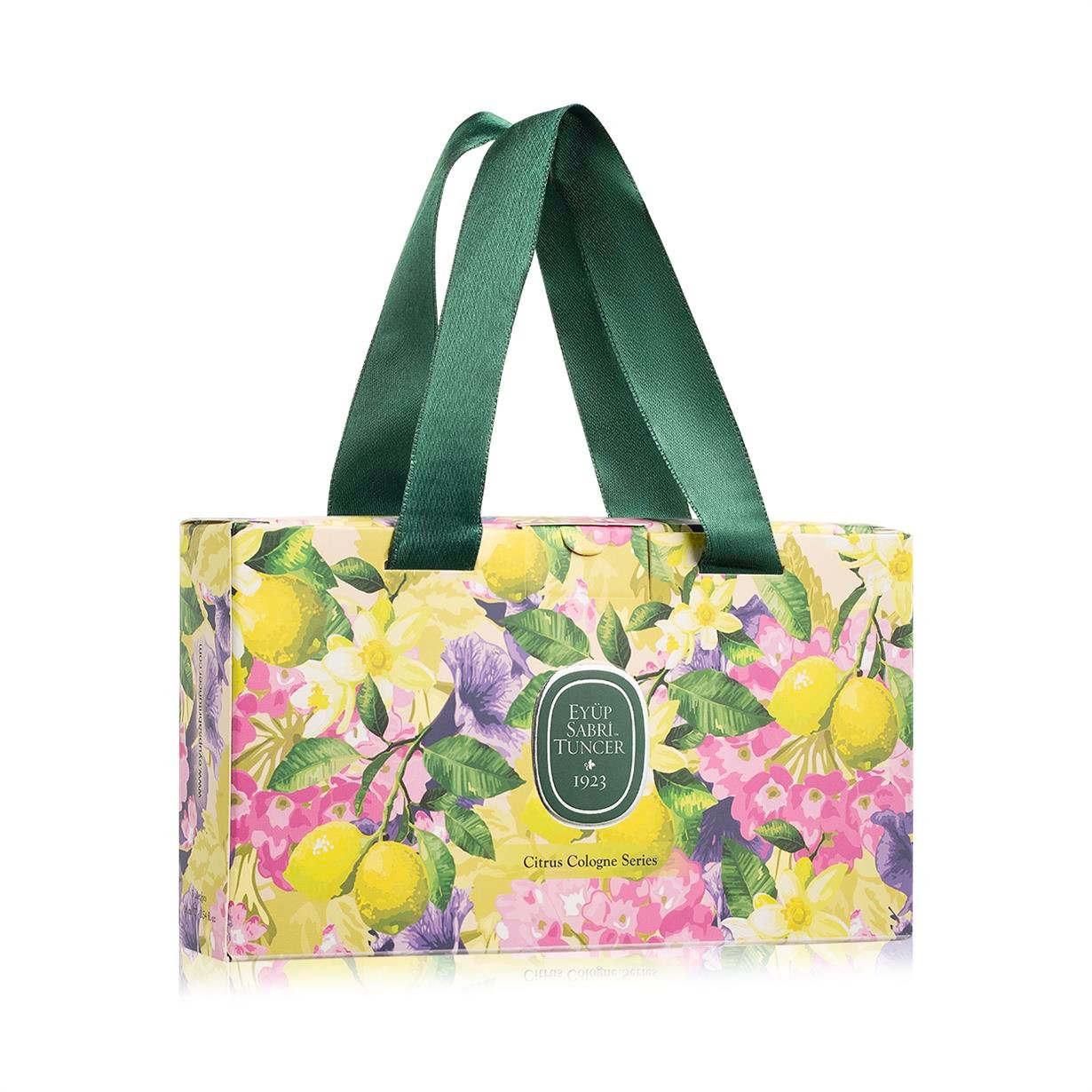 5li 16 ml Kolonya - Citrus Serisi - Kurdeleli Hediye Çanta