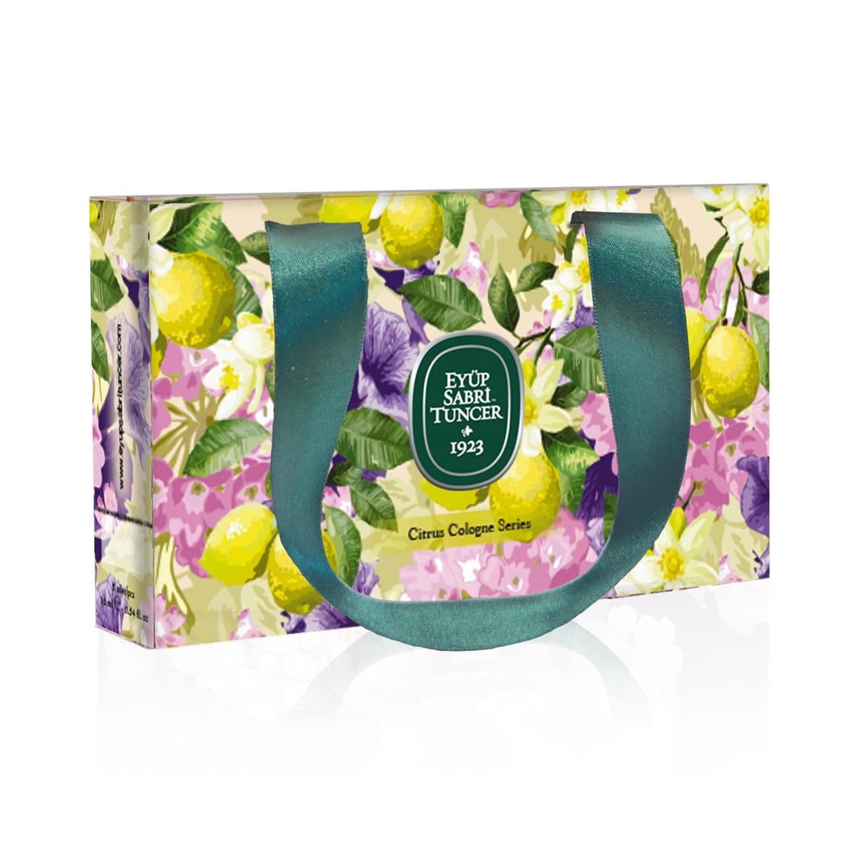 5li 16 ml Kolonya - Citrus Serisi - Kurdeleli Hediye Çanta