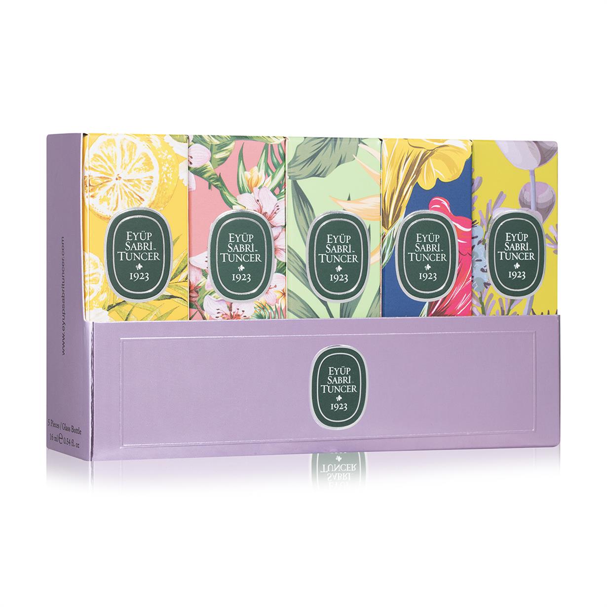 EYÜP SABRİ TUNCER 5 Lİ 16 ML KOLONYA SET-2- KURDELELİ ÇANTALI