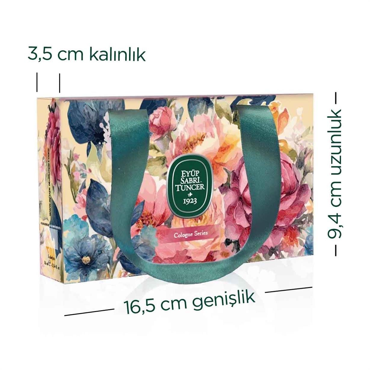5li 16 ml Kolonya - Set 3 - Kurdeleli Hediye Çanta