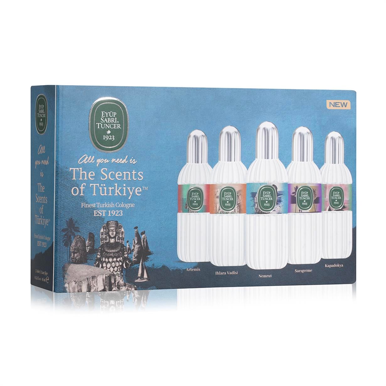 16 ML SİLİNDİR CAM ŞİŞE KOLONYA 5 Lİ SET - ALL YOU NEED IS SCENTS OF TÜRKİYE