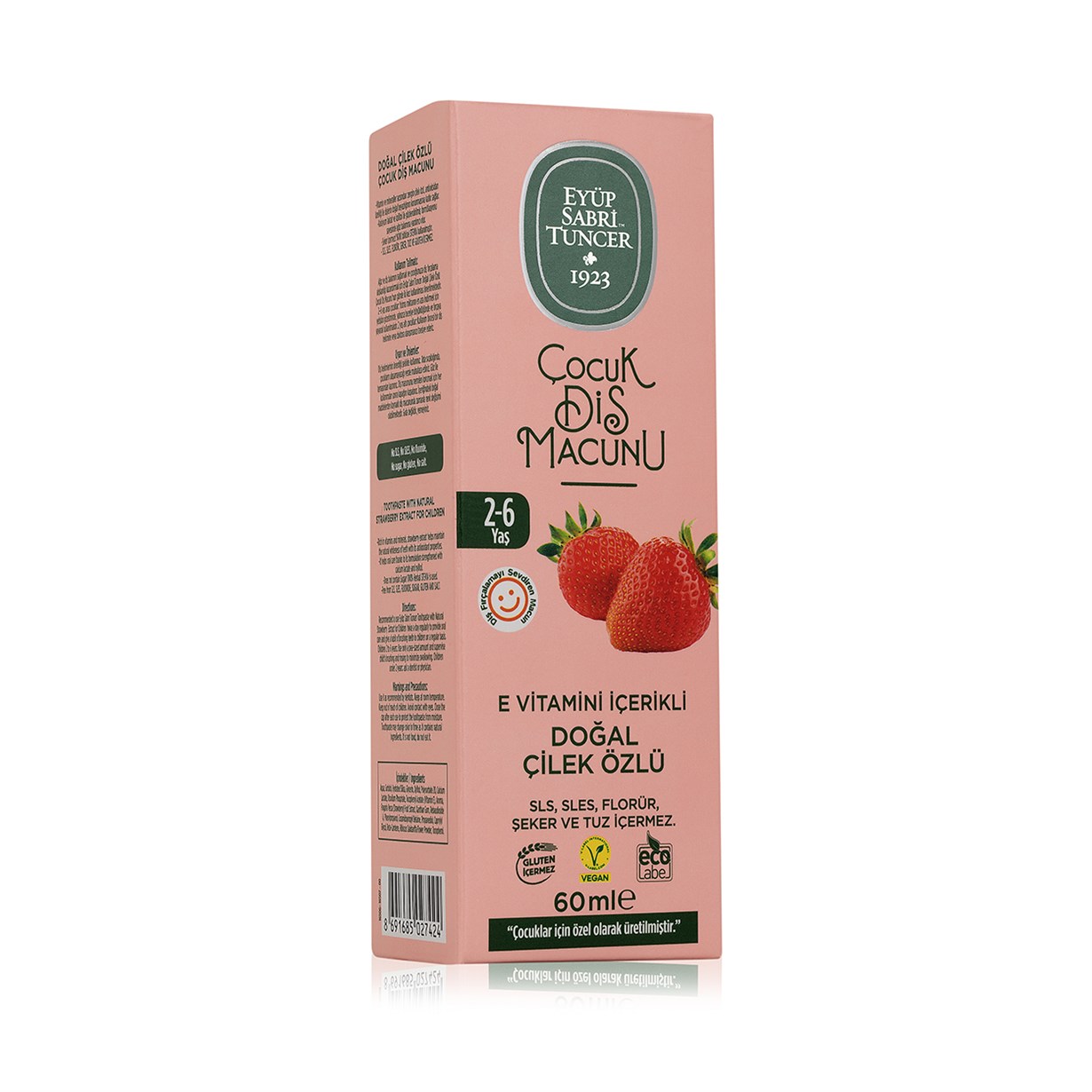 Doğal Çilek Özlü 2-6 Yaş Çocuk Diş Macunu 60 ml