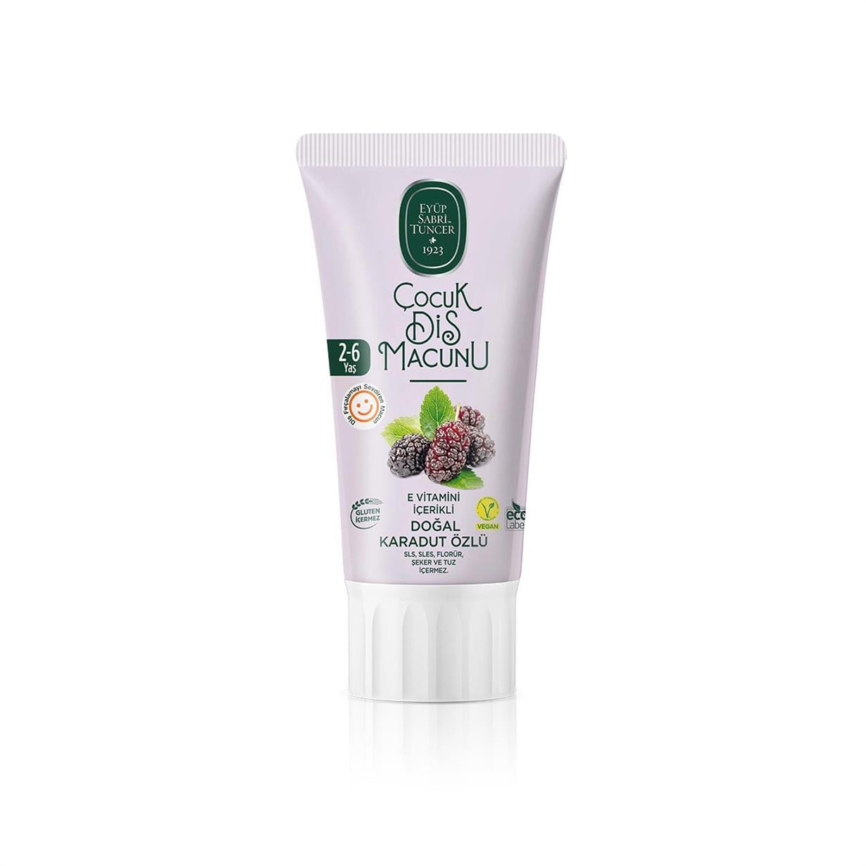 Doğal Karadut Özlü 2-6 Yaş Çocuk Diş Macunu 60 ml