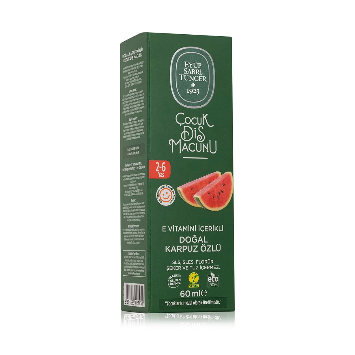 Doğal Karpuz Özlü 2-6 Yaş Çocuk Diş Macunu 60 ml