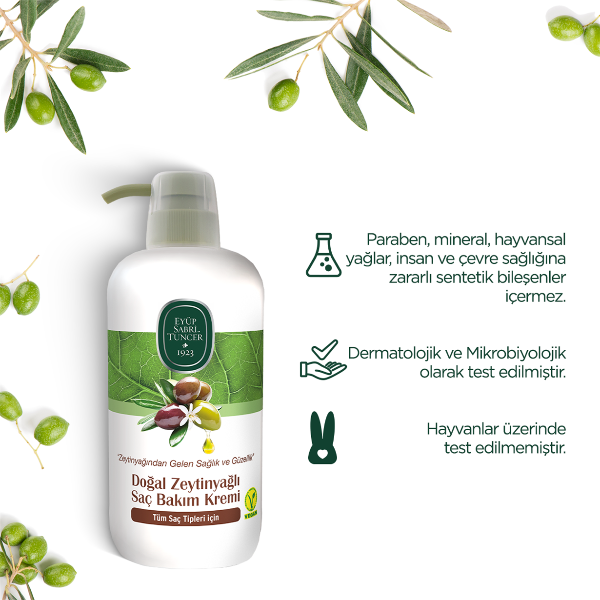 Hair Conditioner with Natural Olive Oil 600 ml
