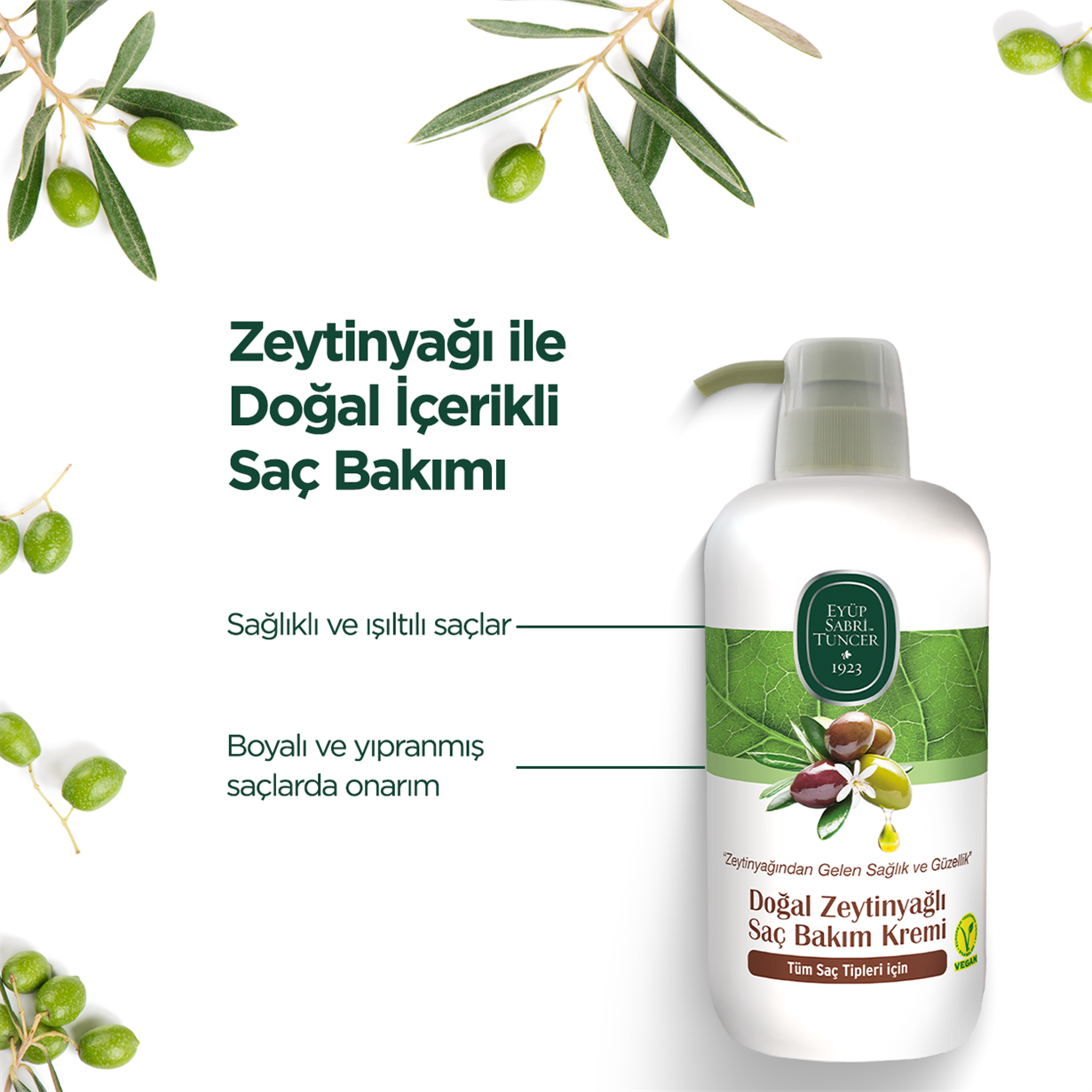 Hair Conditioner with Natural Olive Oil 600 ml