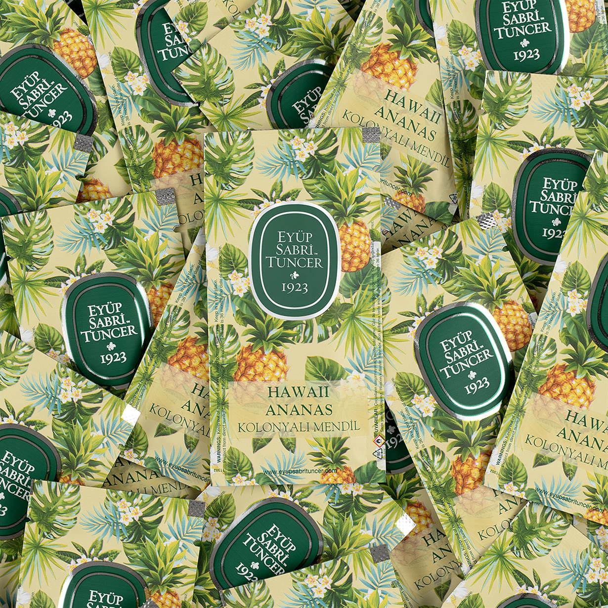 Hawaii Ananas Kolonyalı Mendil 150li (Küçük Boy)