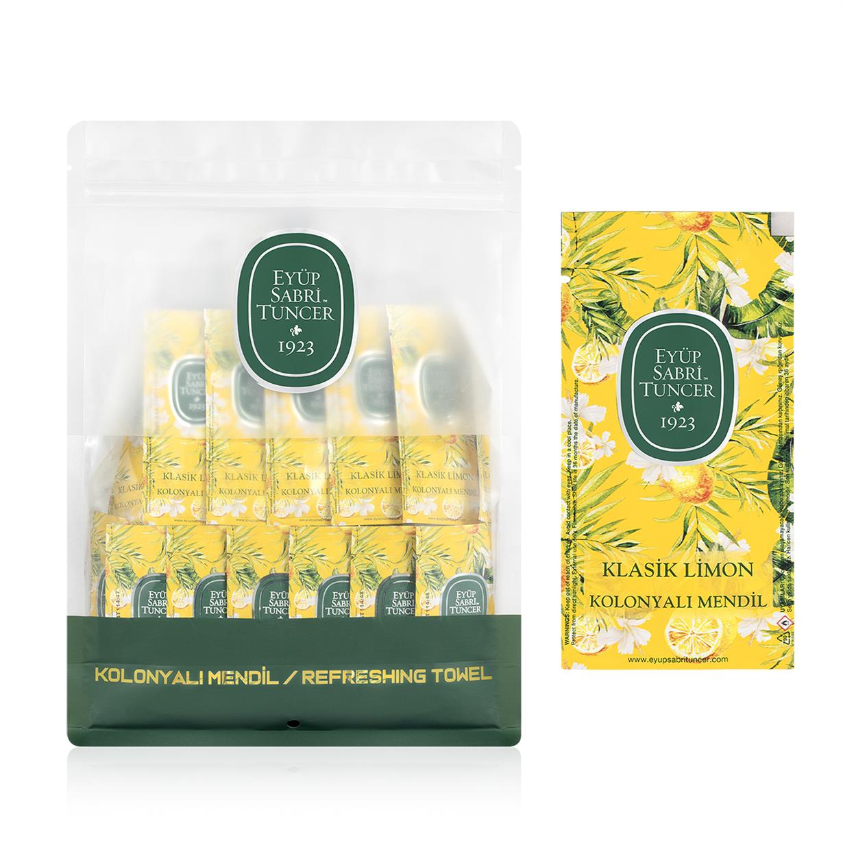 Klasik Limon Kolonyalı Mendil 150li (Küçük Boy)