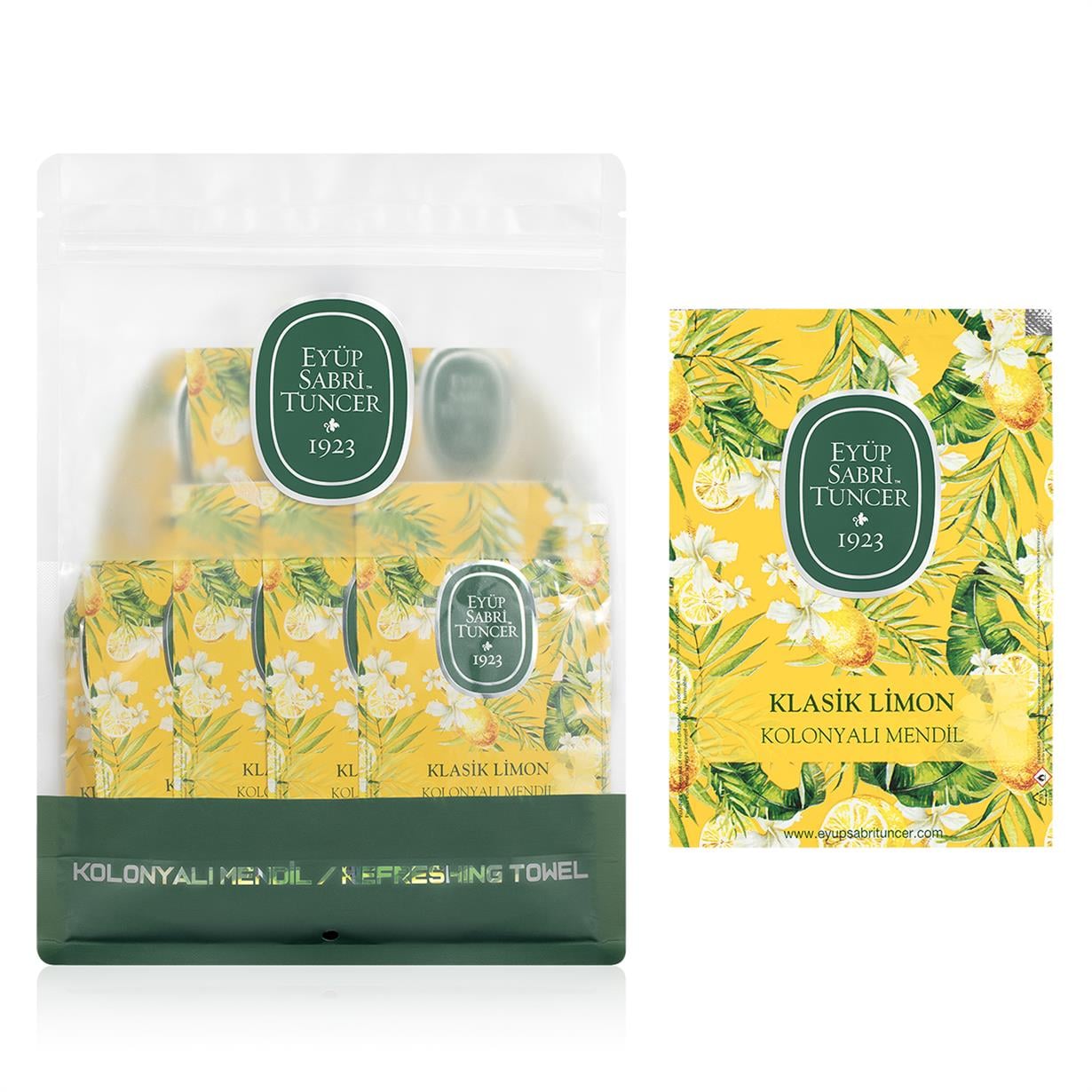 Klasik Limon Kolonyalı Mendil 50li (Büyük Boy)