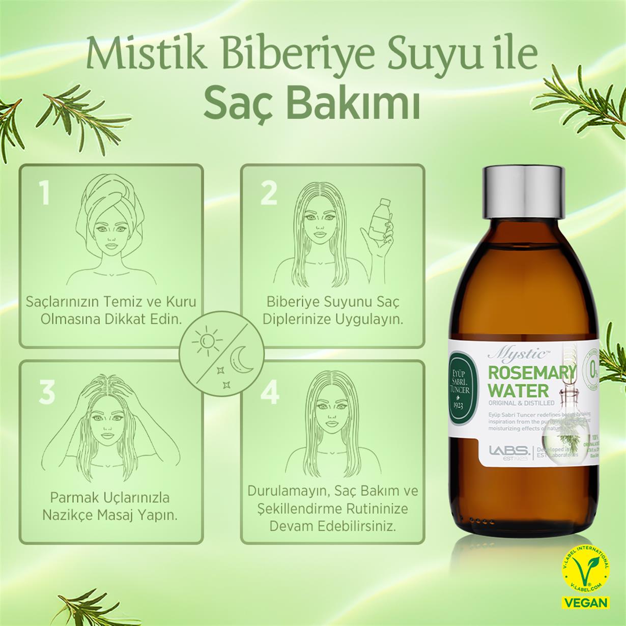 Mistik Biberiye Suyu 200 ml - Cam Şişe