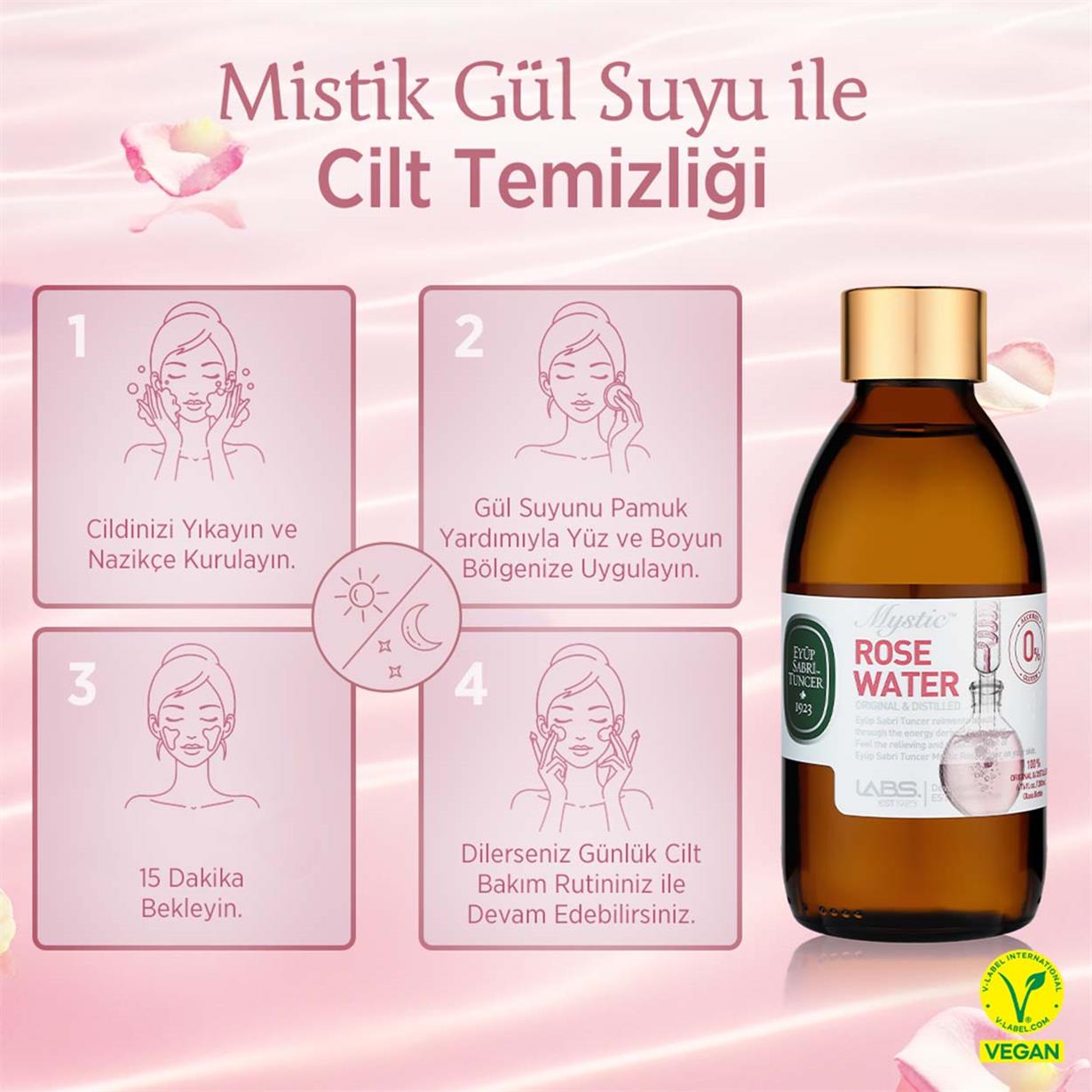 Mistik Gül Suyu 200 ml - Cam Şişe