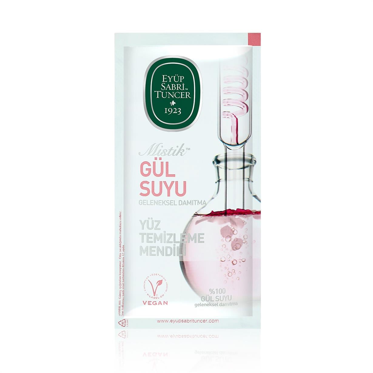 Mistik Gül Suyu Yüz Temizleme Mendili 30lu Paket (Büyük Boy)