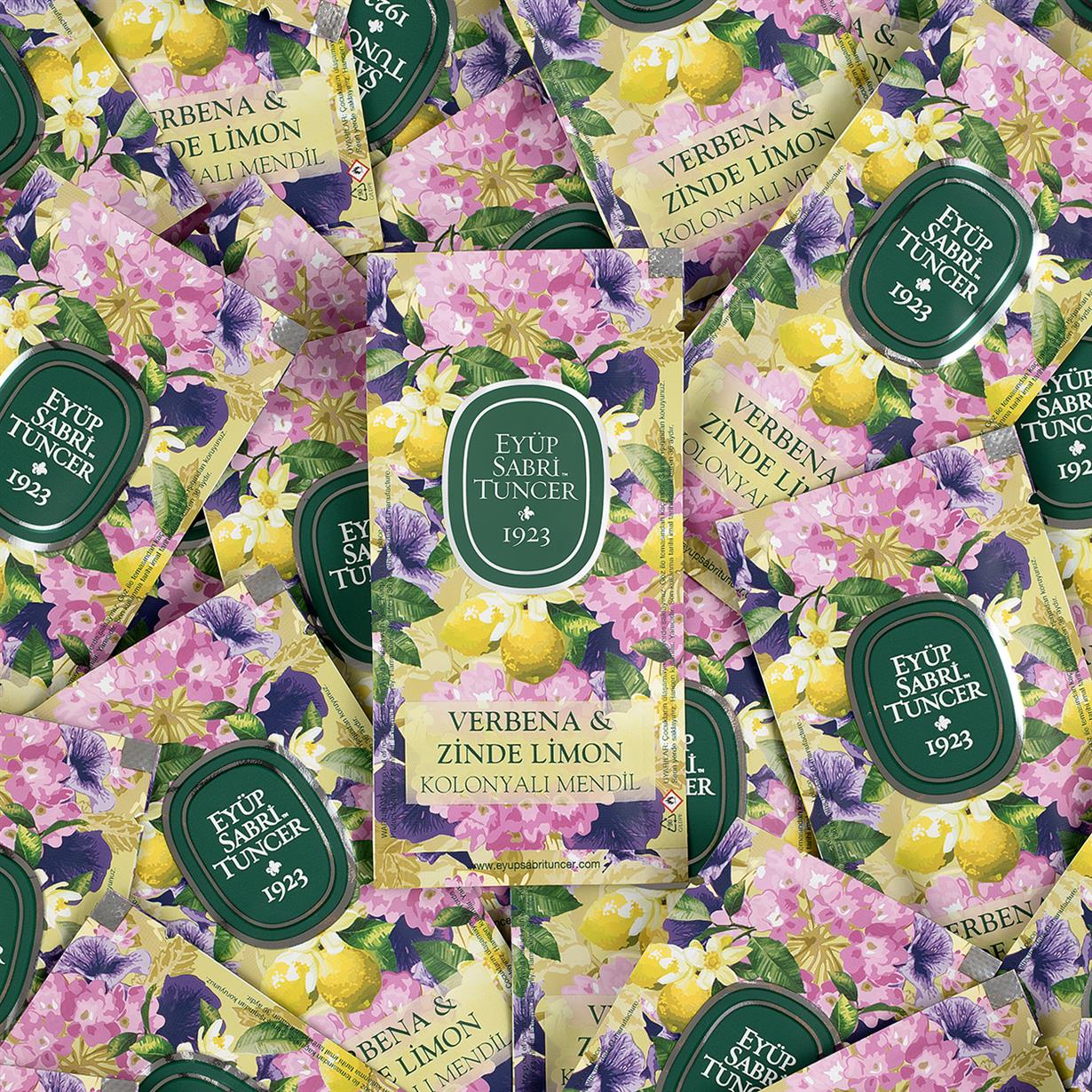 Verbena & Zinde Limon Kolonyalı Mendil 150li (Küçük Boy)