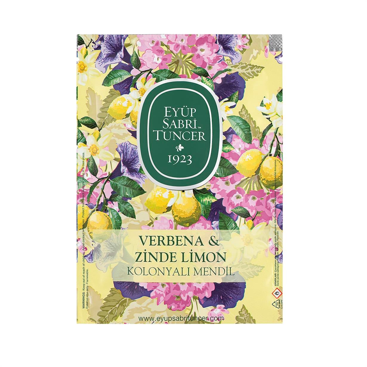 Verbena & Zinde Limon Kolonyalı Mendil 50li (Büyük Boy)