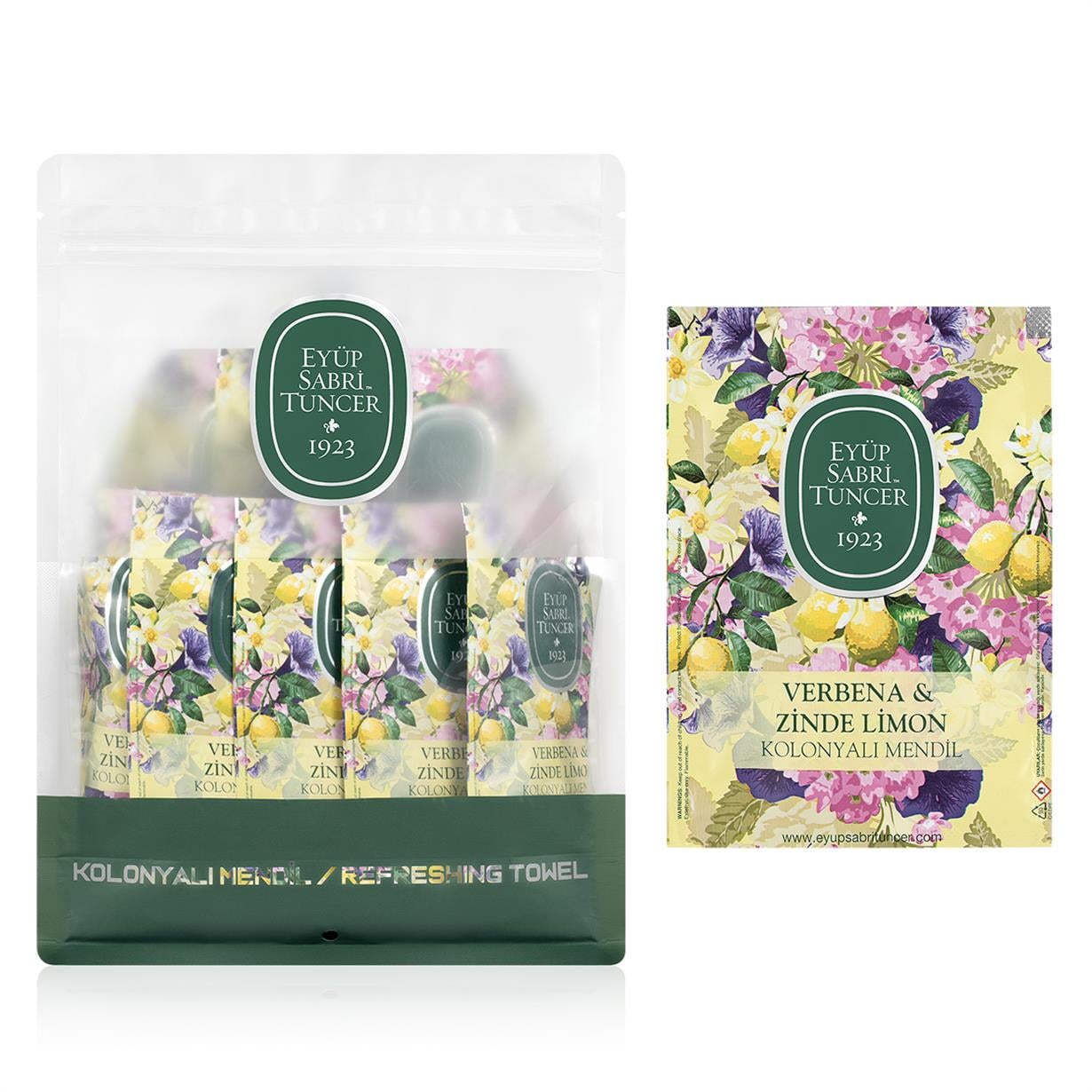 Verbena & Zinde Limon Kolonyalı Mendil 50li (Büyük Boy)