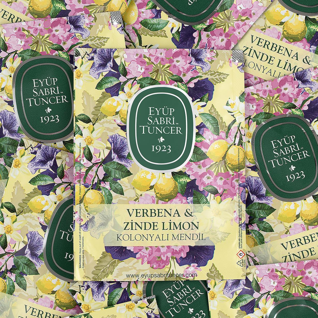 Verbena & Zinde Limon Kolonyalı Mendil 50li (Büyük Boy)