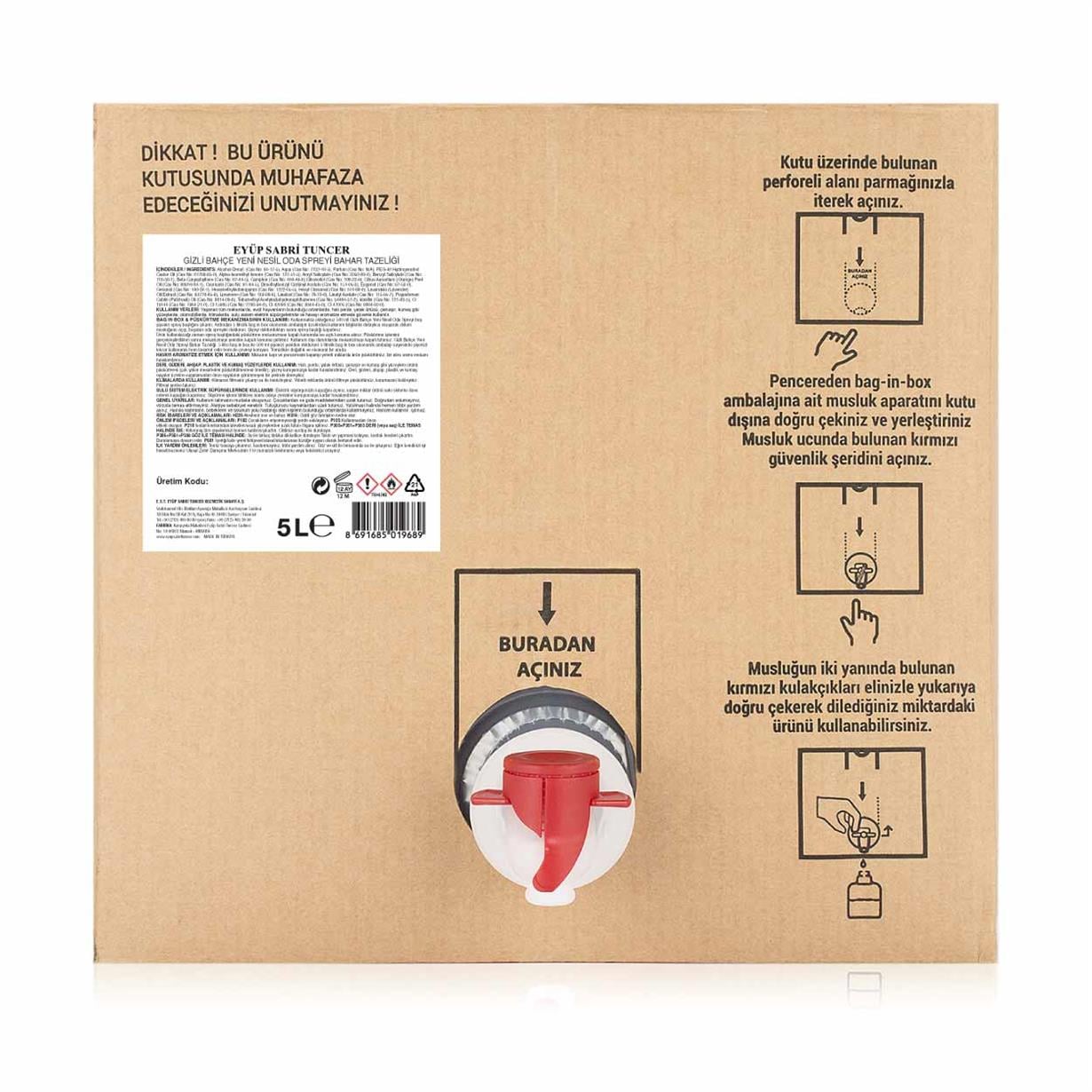 Yeni Nesil Oda Spreyi Bahar Tazeliği 5 lt - Bag in Box