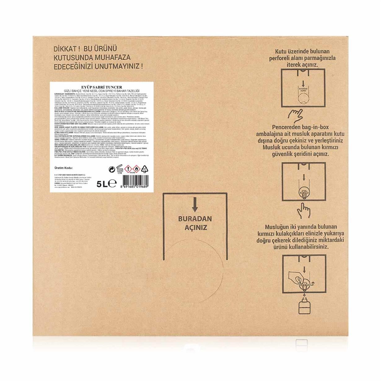 Yeni Nesil Oda Spreyi Bahar Tazeliği 5 lt - Bag in Box