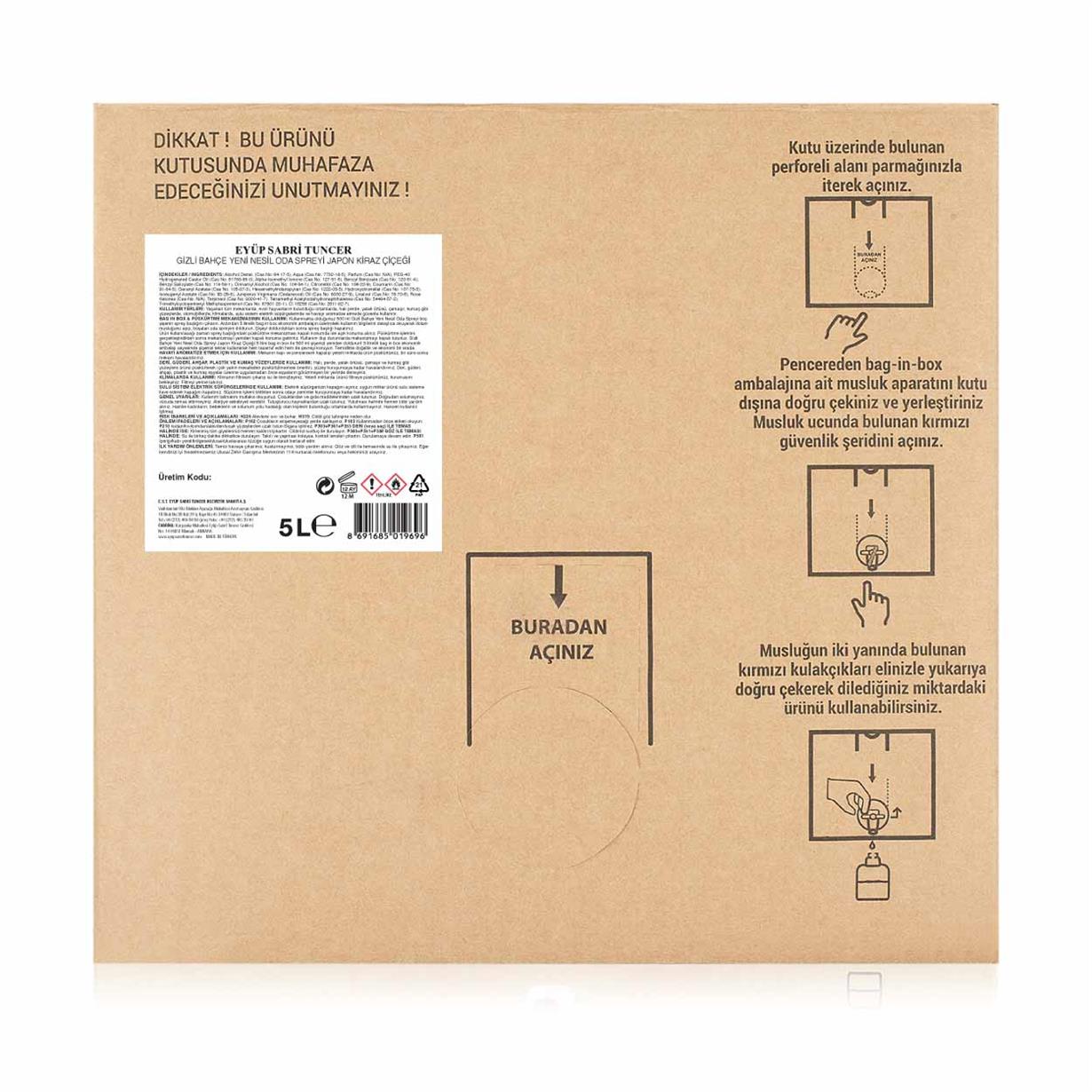 Yeni Nesil Oda Spreyi Japon Kiraz Çiçeği 5 lt - Bag in Box