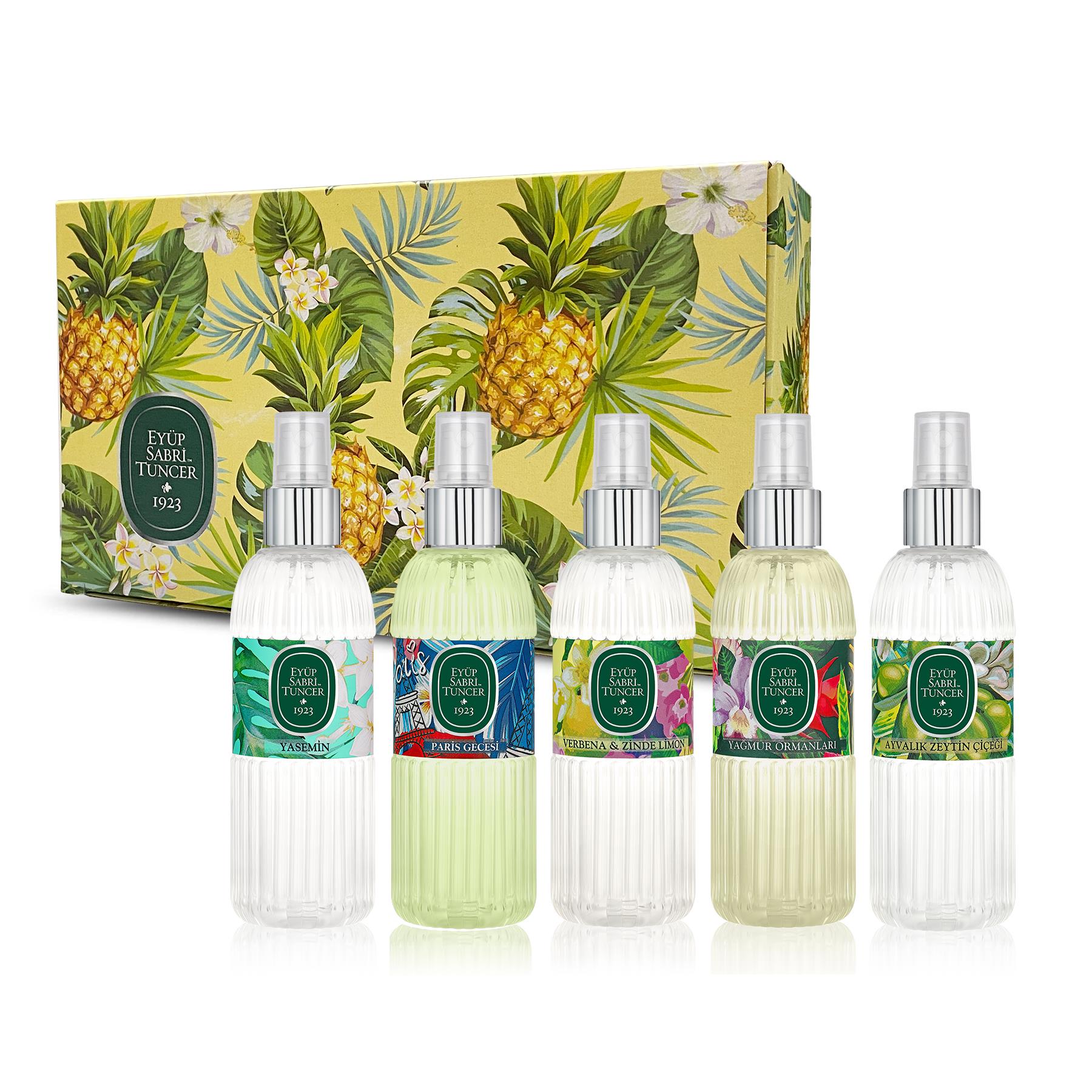 Hawaii Ananas  Koli Sprey Kolonya Hediye Seti 6