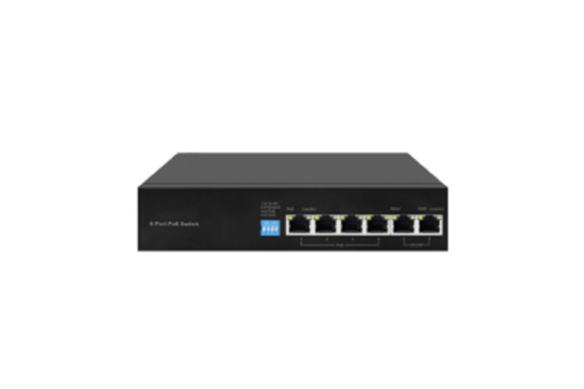 SWH0606-P  4X10/100 POE+2X10/100 UPLİNK PORT 250M
