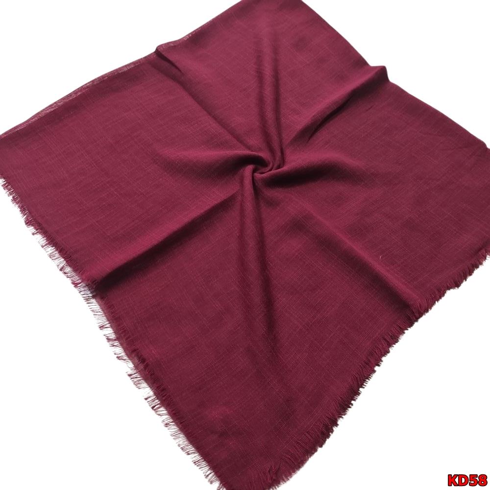  Kampanyalı Düz Renk Flamlı Eşarp(KD58)