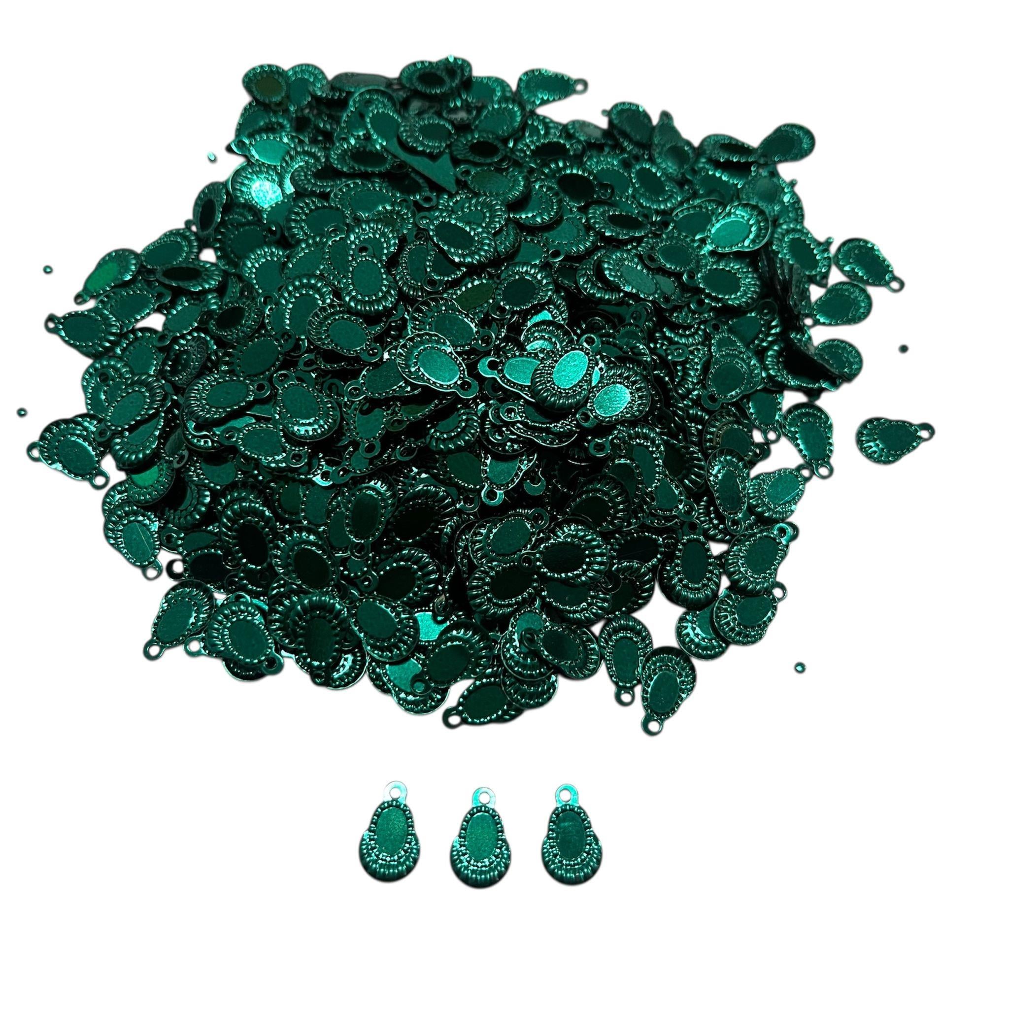 Pleksi Oya İşleme Pulu Hürrem Küpe Pul 50 gr. Koyu Zümrüt (pul06-11)