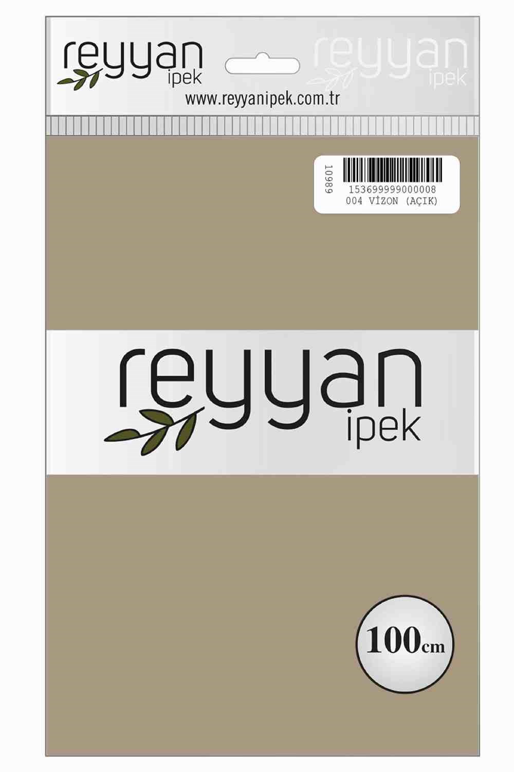 Reyyan Düz Renk Poşetli Yazma (Vizon Açık)