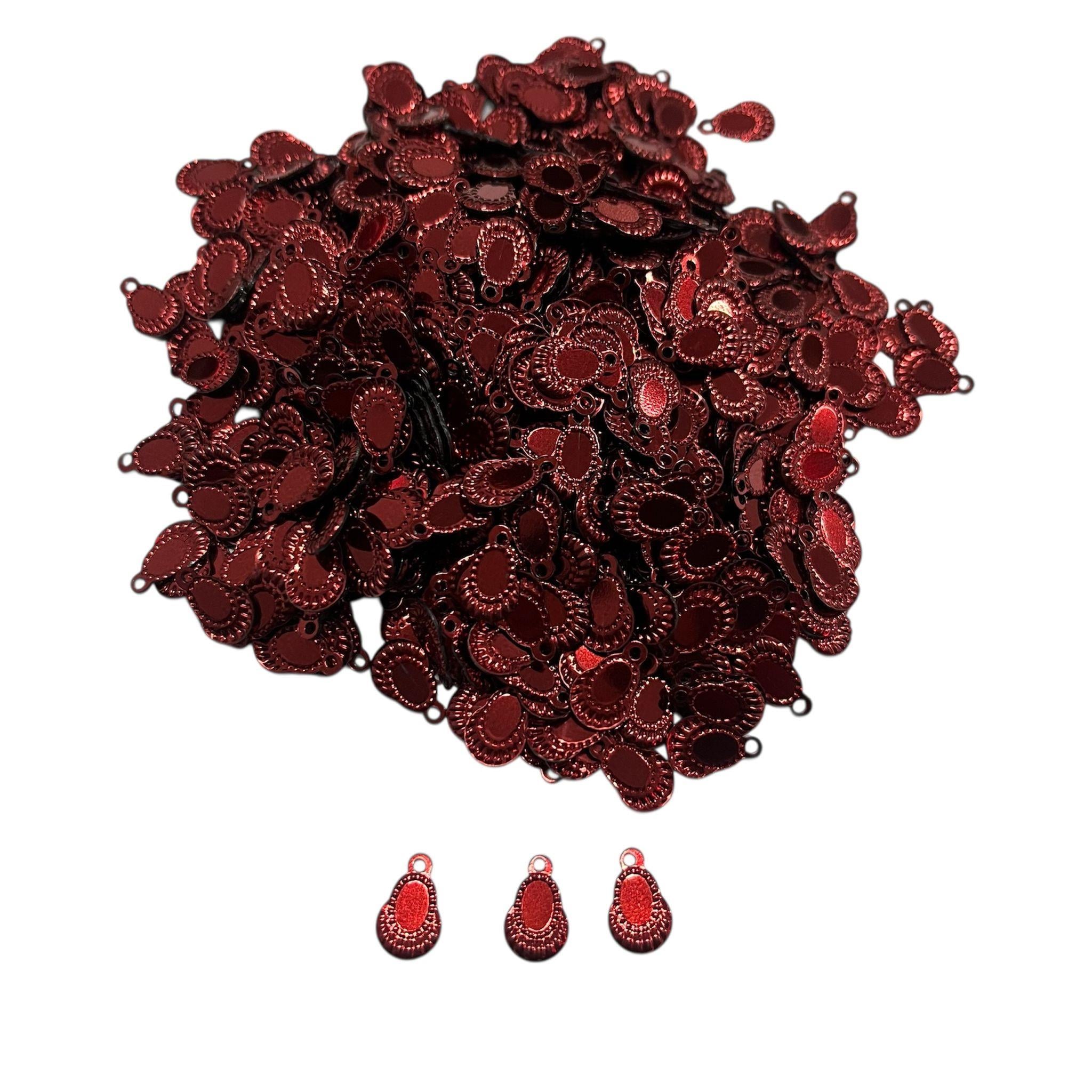 Pleksi Oya İşleme Pulu Hürrem Küpe Pul 50 gr. Bordo (pul06-03)