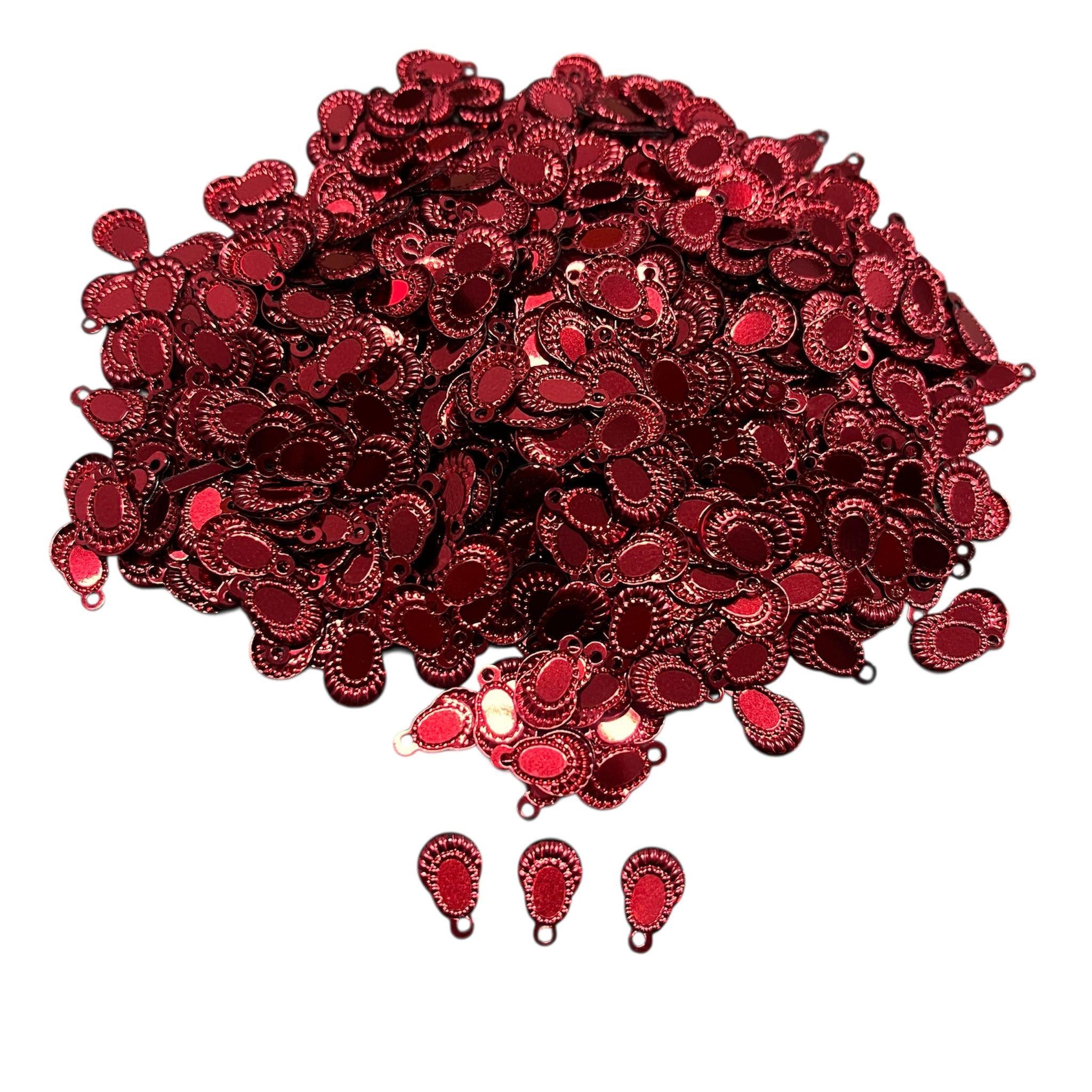 Pleksi Oya İşleme Pulu Hürrem Küpe Pul 50 gr. Kırmızı (pul06-27)