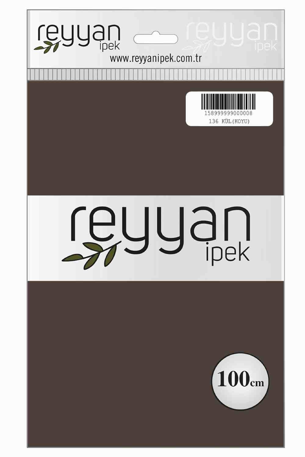 Reyyan Düz Renk Poşetli Yazma (Kül Koyu)