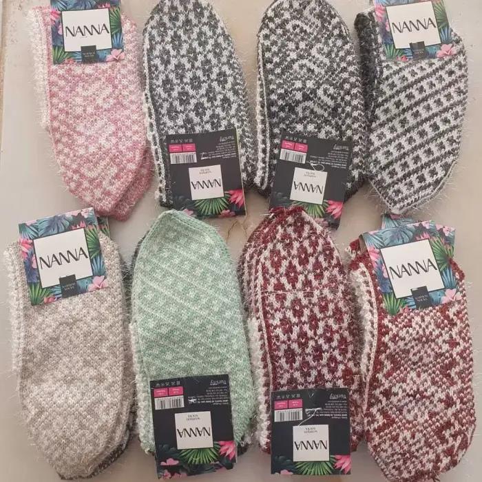 Kadın Simli Örgü Patik Çorap 12li Paket (KÇ01-27)