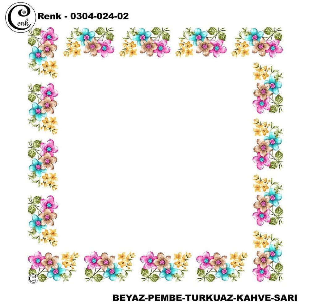 Cenk 90cm Ortası Boş Poşet İçi Oyalık Yazma(024-02)