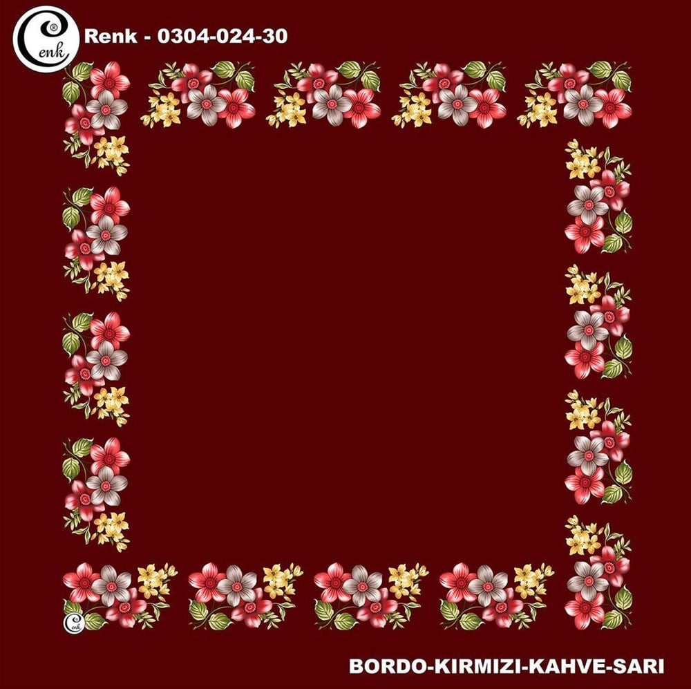 Cenk 90cm Ortası Boş Poşet İçi Oyalık Yazma(024-30)