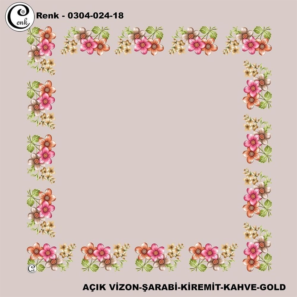 Cenk 90cm Ortası Boş Poşet İçi Oyalık Yazma(024-18)
