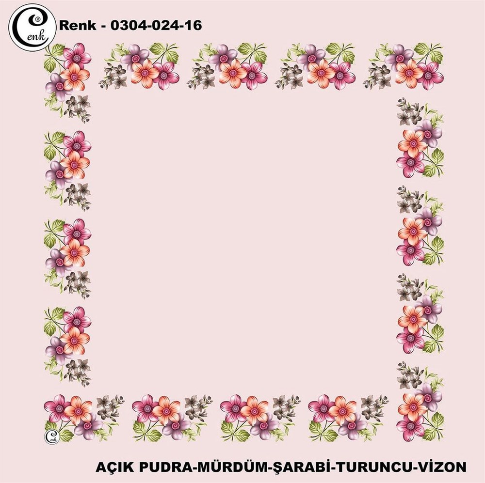 Cenk 90cm Ortası Boş Poşet İçi Oyalık Yazma(024-16)
