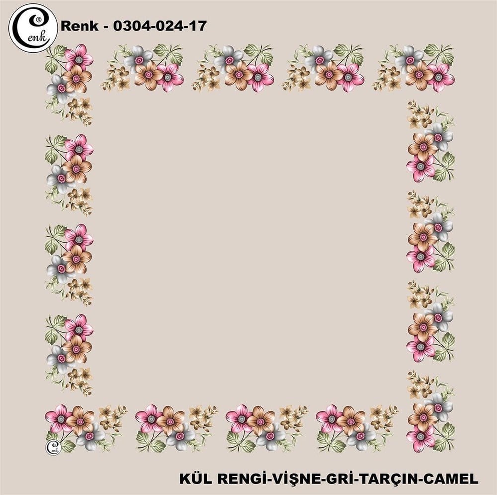 Cenk 90cm Ortası Boş Poşet İçi Oyalık Yazma(024-17)