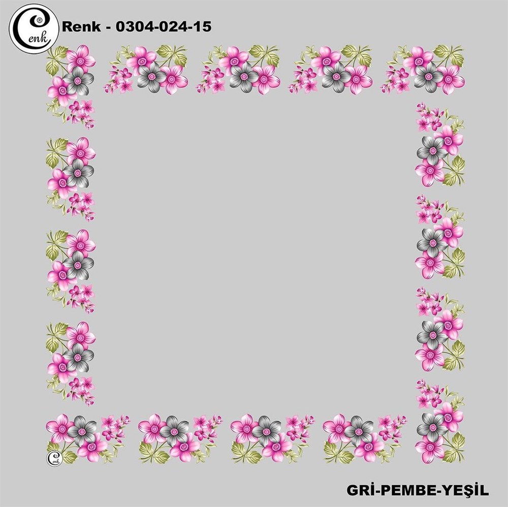 Cenk 90cm Ortası Boş Poşet İçi Oyalık Yazma(024-15)