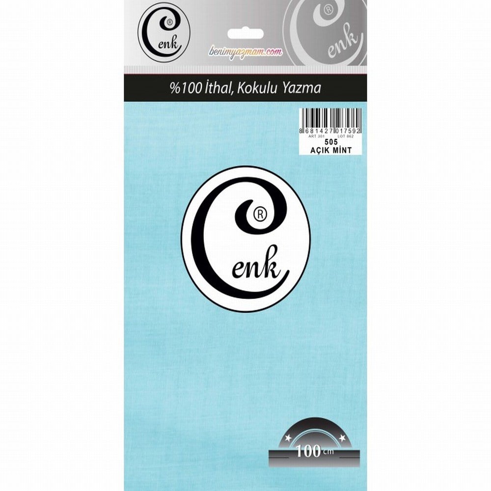 Cenk Düz Renk Poşetli Yazma (Açık Mint)505