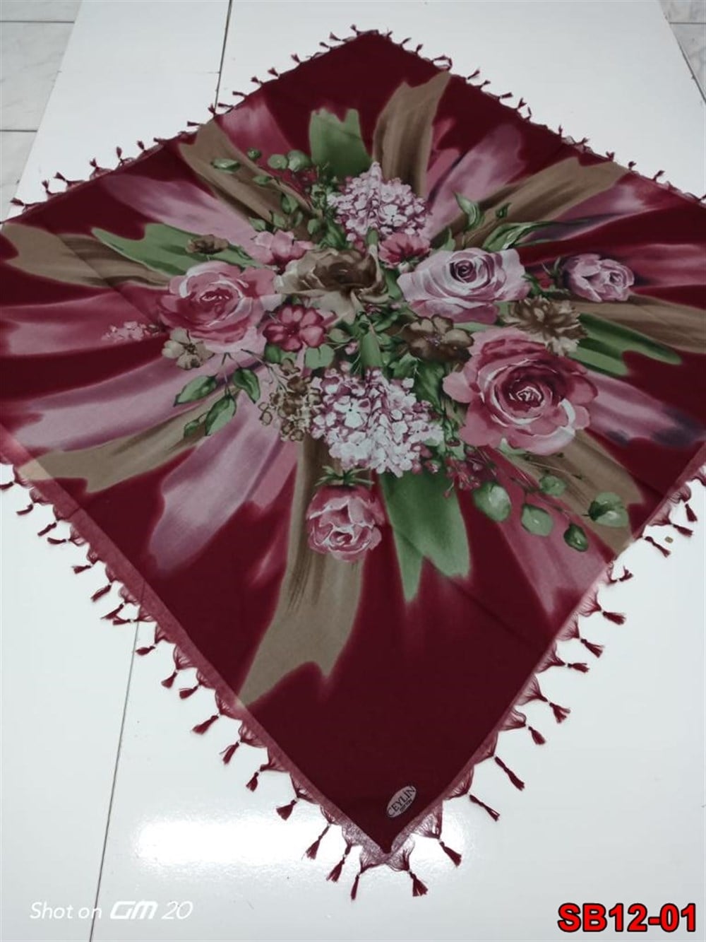 Ceylin Boncuklu Cotton Eşarp(sb12-01)