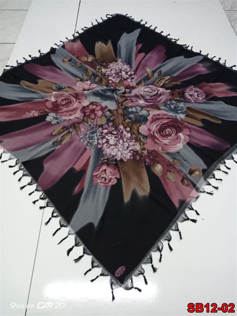 Ceylin Boncuklu Cotton Eşarp(sb12-02)