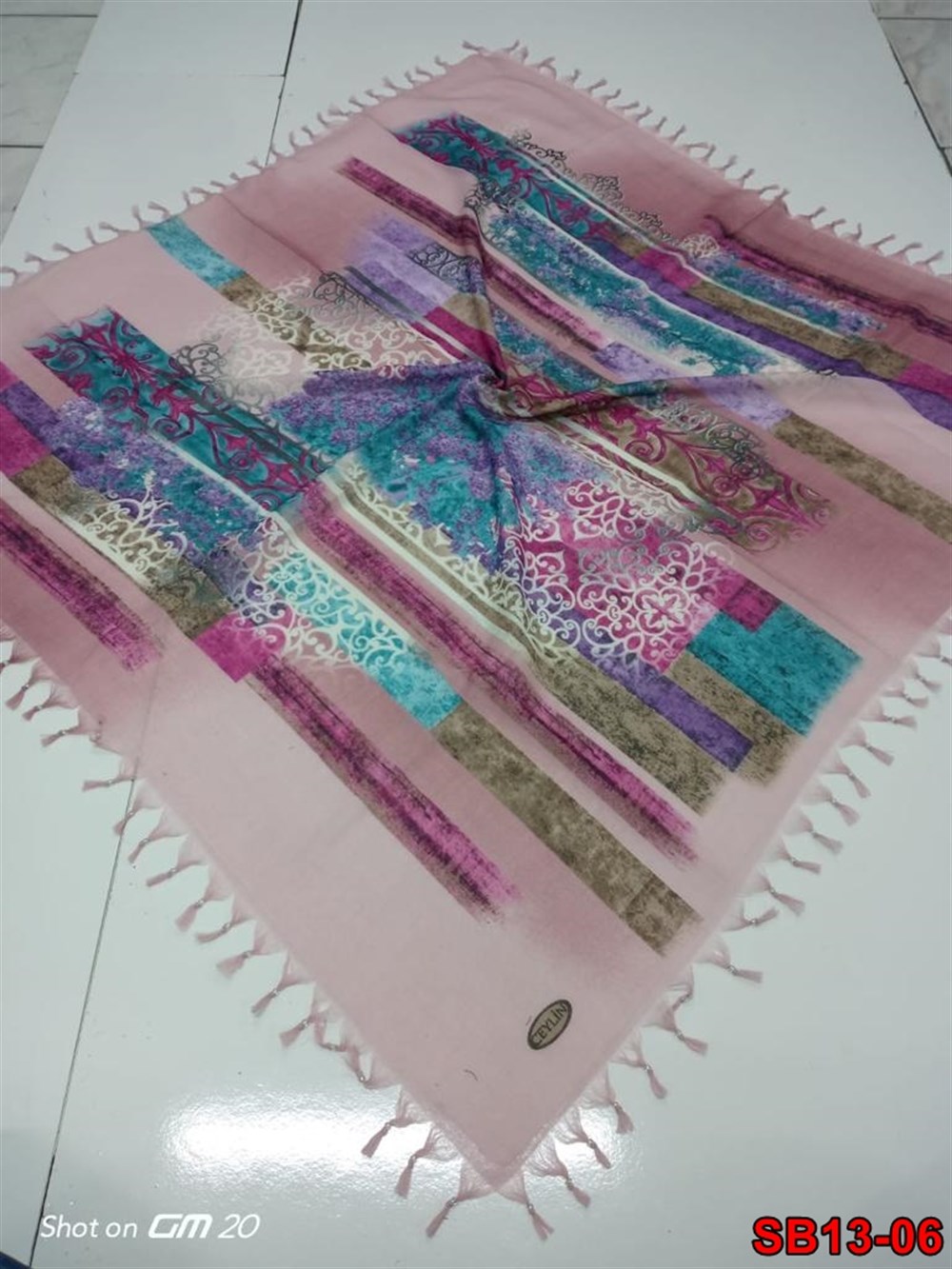Ceylin Boncuklu Cotton Eşarp(sb13-06)