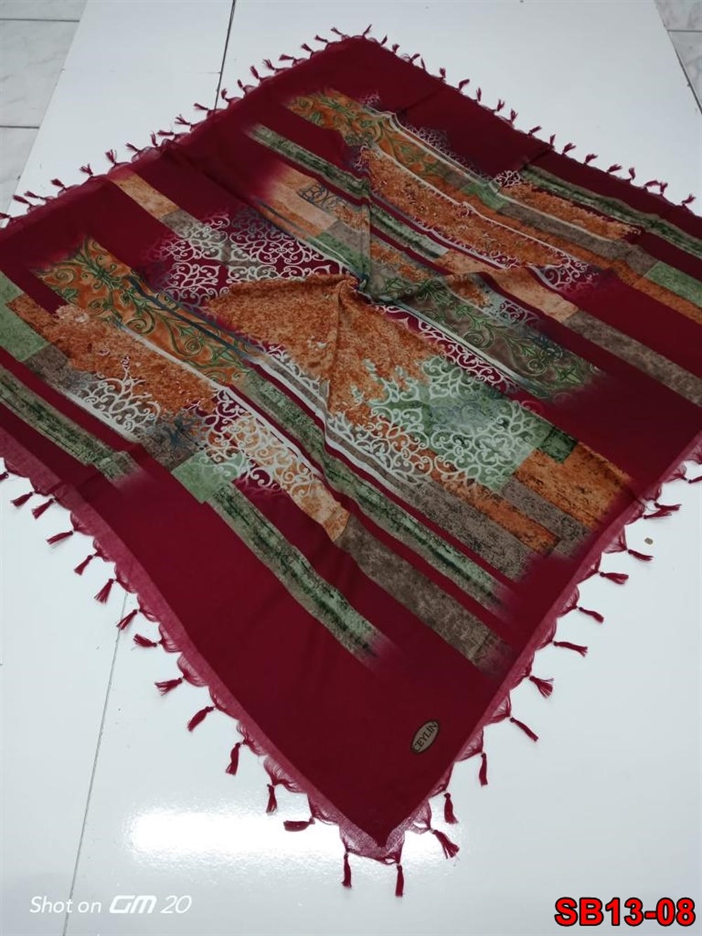 Ceylin Boncuklu Cotton Eşarp(sb13-08)